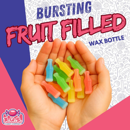 Wax Bottle Candy 1/2 Lb – Kid-Friendly Nostalgic Treats for Classroom Rewards, Playroom Snacks, and Birthday Tables