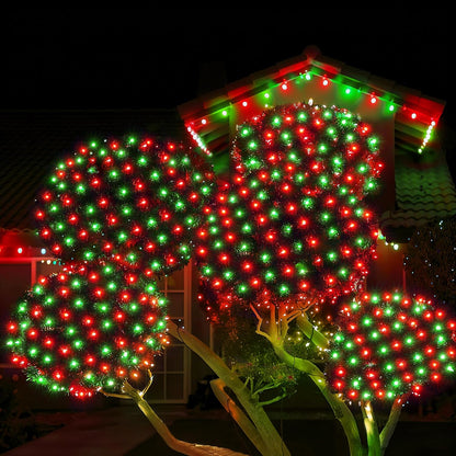 WBao Christmas Net Lights – 8 Lighting Mode Mesh Lights for Cozy Living Room Holiday Decor
