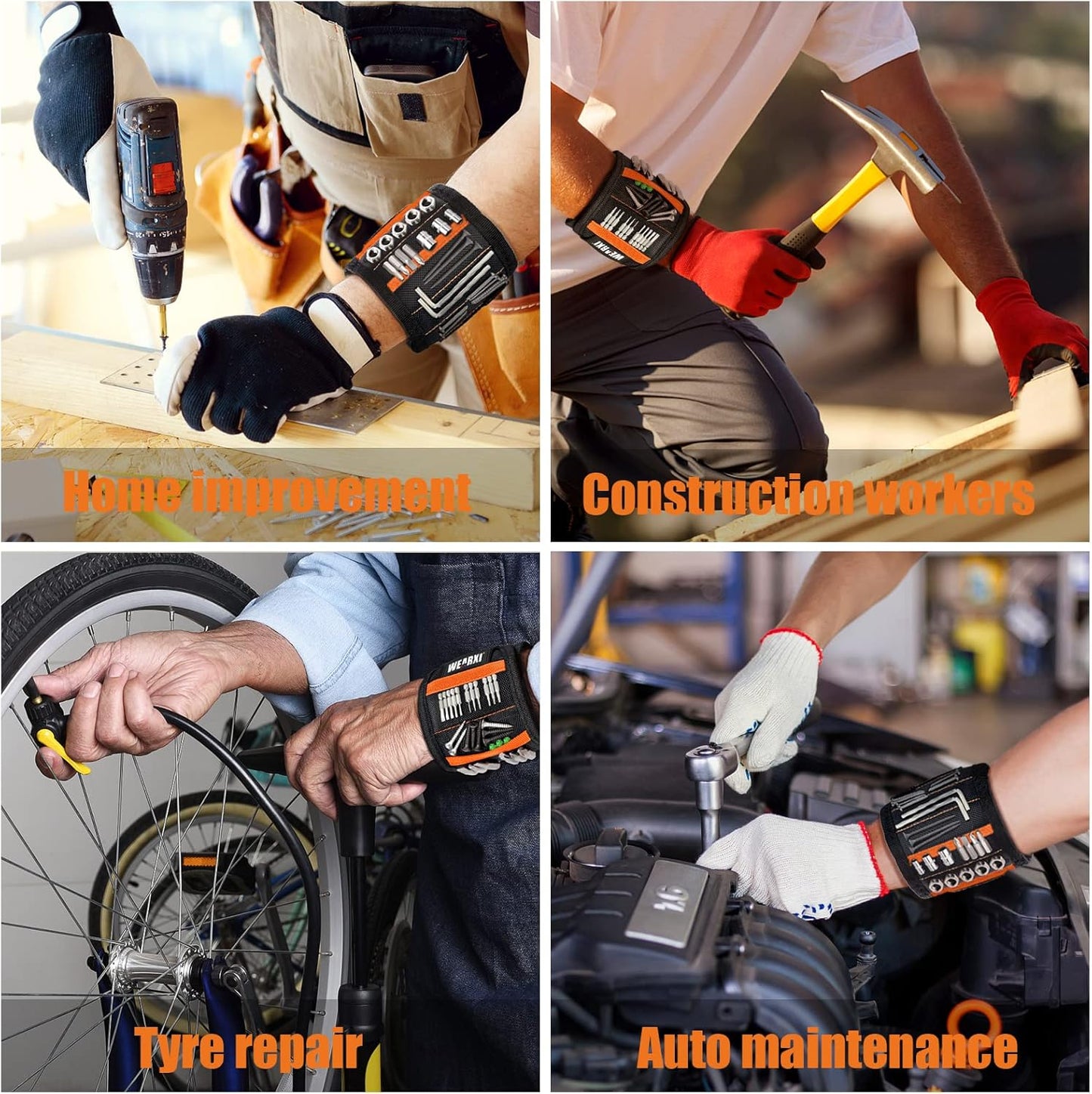 WEARXI Magnetic Wristband Tool – Thoughtful Birthday Gift for Men Who Have Everything, Handy Stocking Stuffer for Him