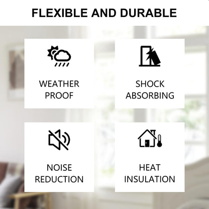 Weather Stripping Door Seal Strip – Clean Interior Finish, White and Black Foam Window Trim