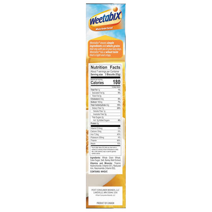 Weetabix Whole Grain Cereal – Kid Friendly Low Sugar Breakfast Biscuits for Lunchboxes, 14 oz Box