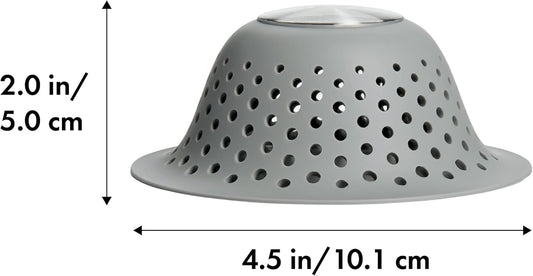weighted stainless steel accent that holds the unit in place during use