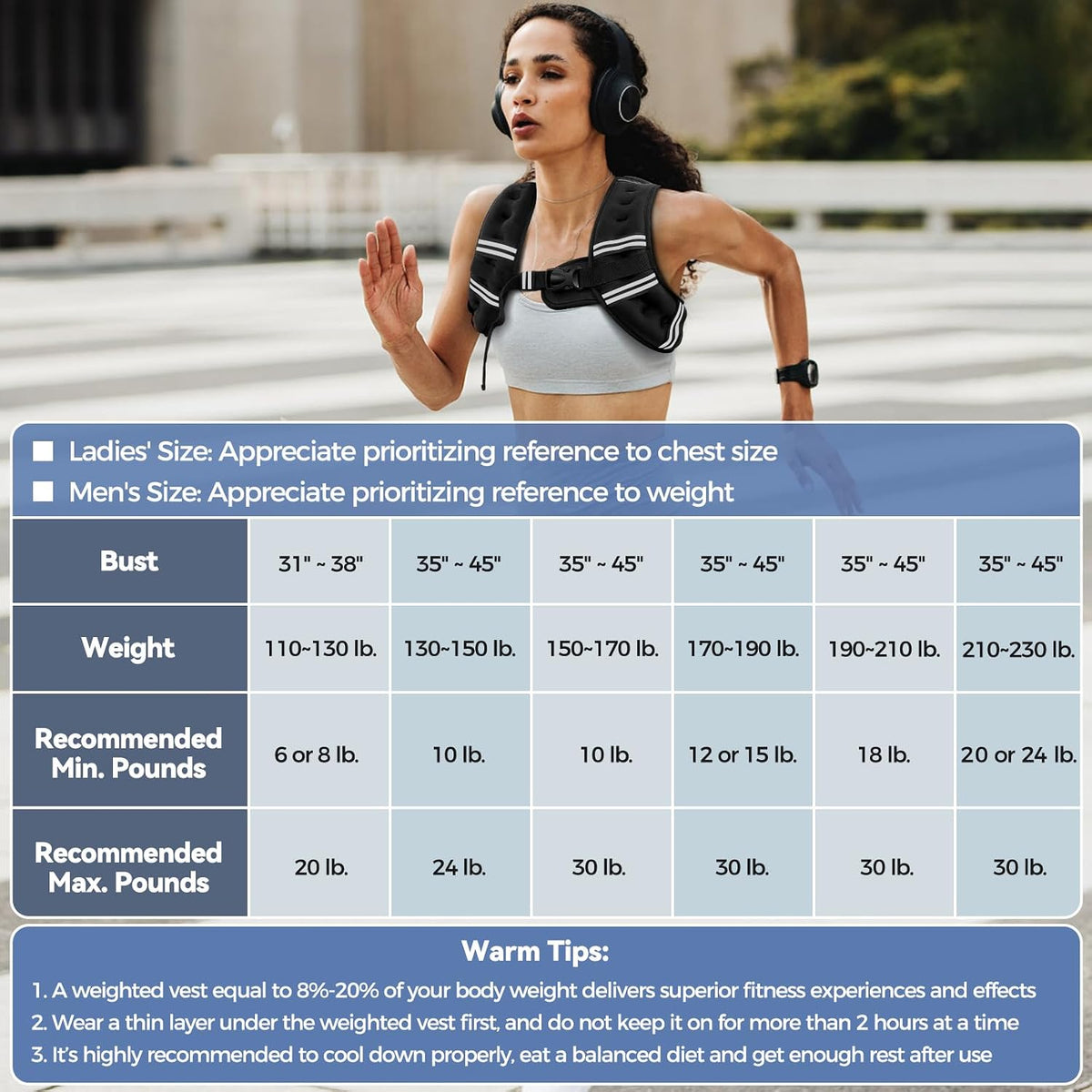 Weighted Vest – Durable Outdoor Training Companion for Park Jogging and Urban Rucking Routes, Adjustable Buckle Fit