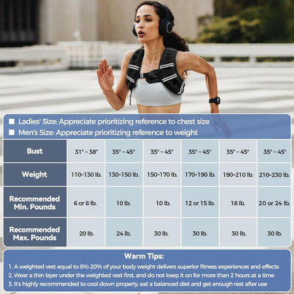 Weighted Vest – Durable Outdoor Training Companion for Park Jogging and Urban Rucking Routes, Adjustable Buckle Fit