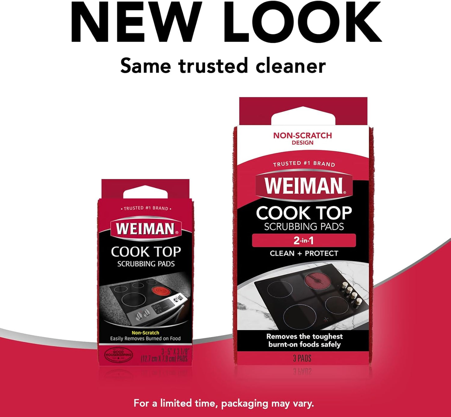 Weiman Cook Top Scrubbing Pads – Child-Safe Cleaning for Glass & Porcelain Stovetops, Burnt Food Remover