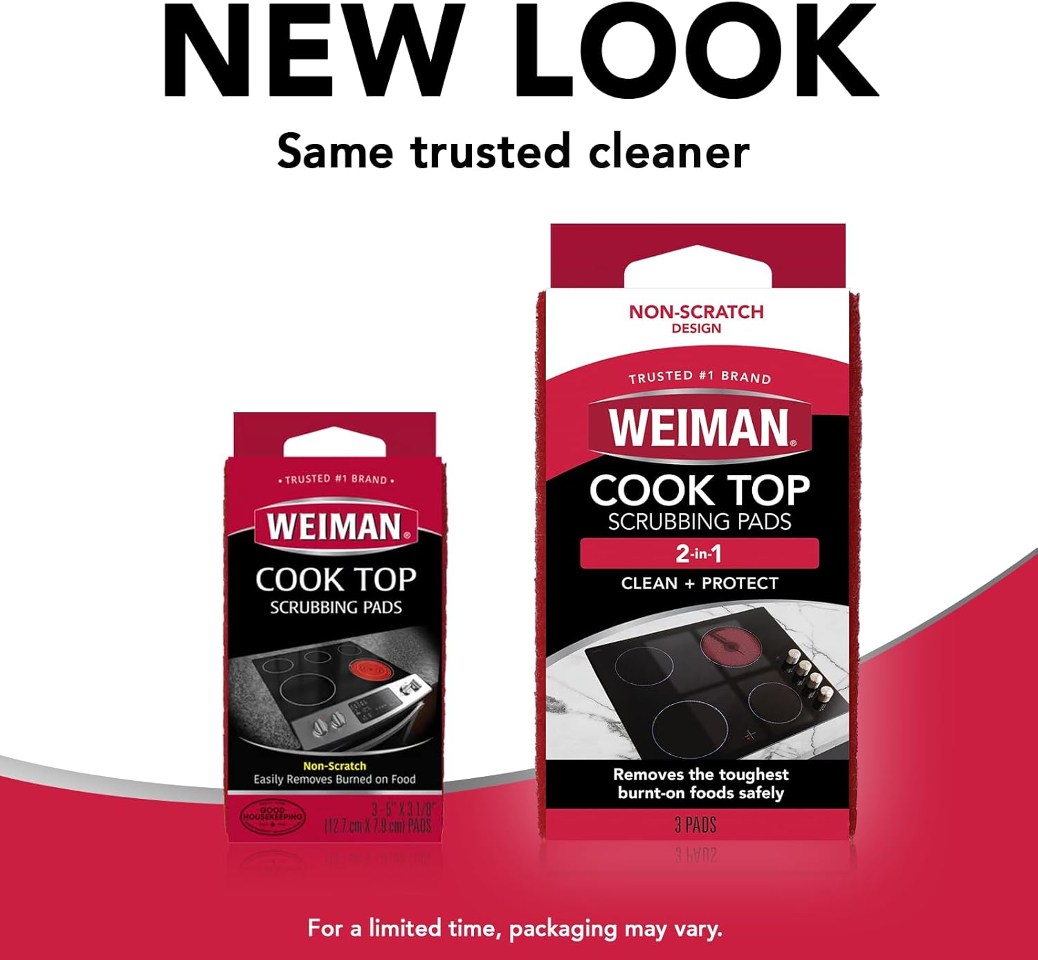 Weiman Cook Top Scrubbing Pads – Child-Safe Cleaning for Glass & Porcelain Stovetops, Burnt Food Remover