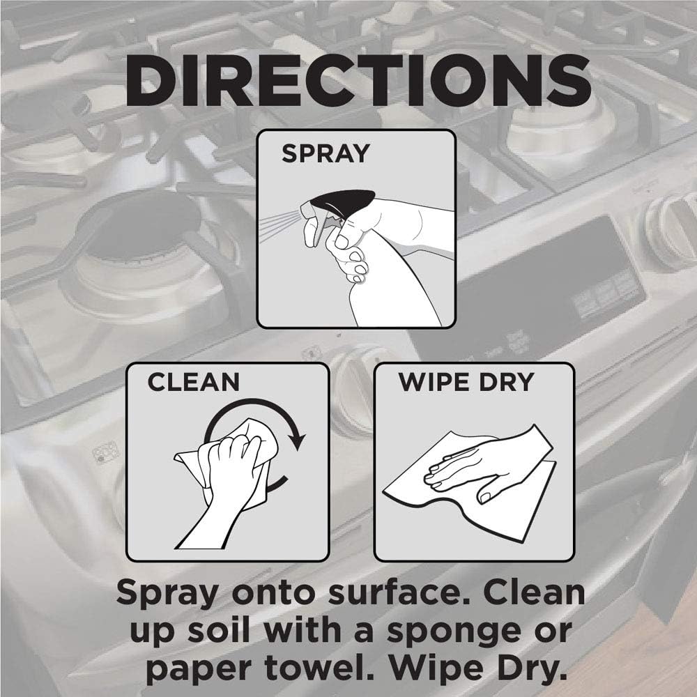 Weiman Gas Range Cleaner and Degreaser – Quick Spray and Wipe Stovetop Cleaner for Busy Weeknight Kitchens