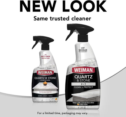 Weiman Quartz Countertop Cleaner and Polish – Calm Citrus-Scented Clean for a Mindful Kitchen Ritual