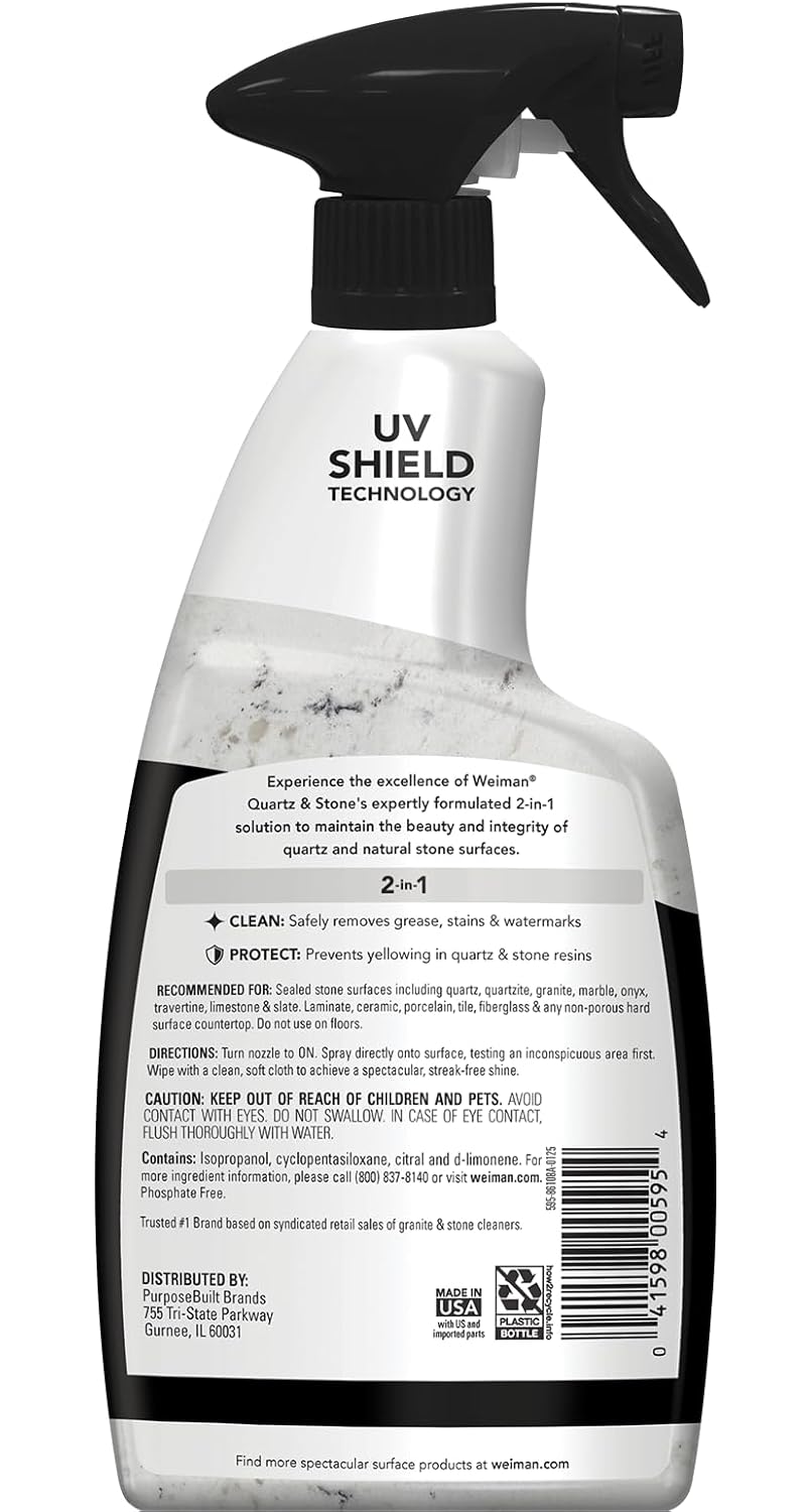Weiman Quartz Countertop Cleaner and Polish — Countertop Styling Essential for Cozy Kitchens and Kitchen Islands