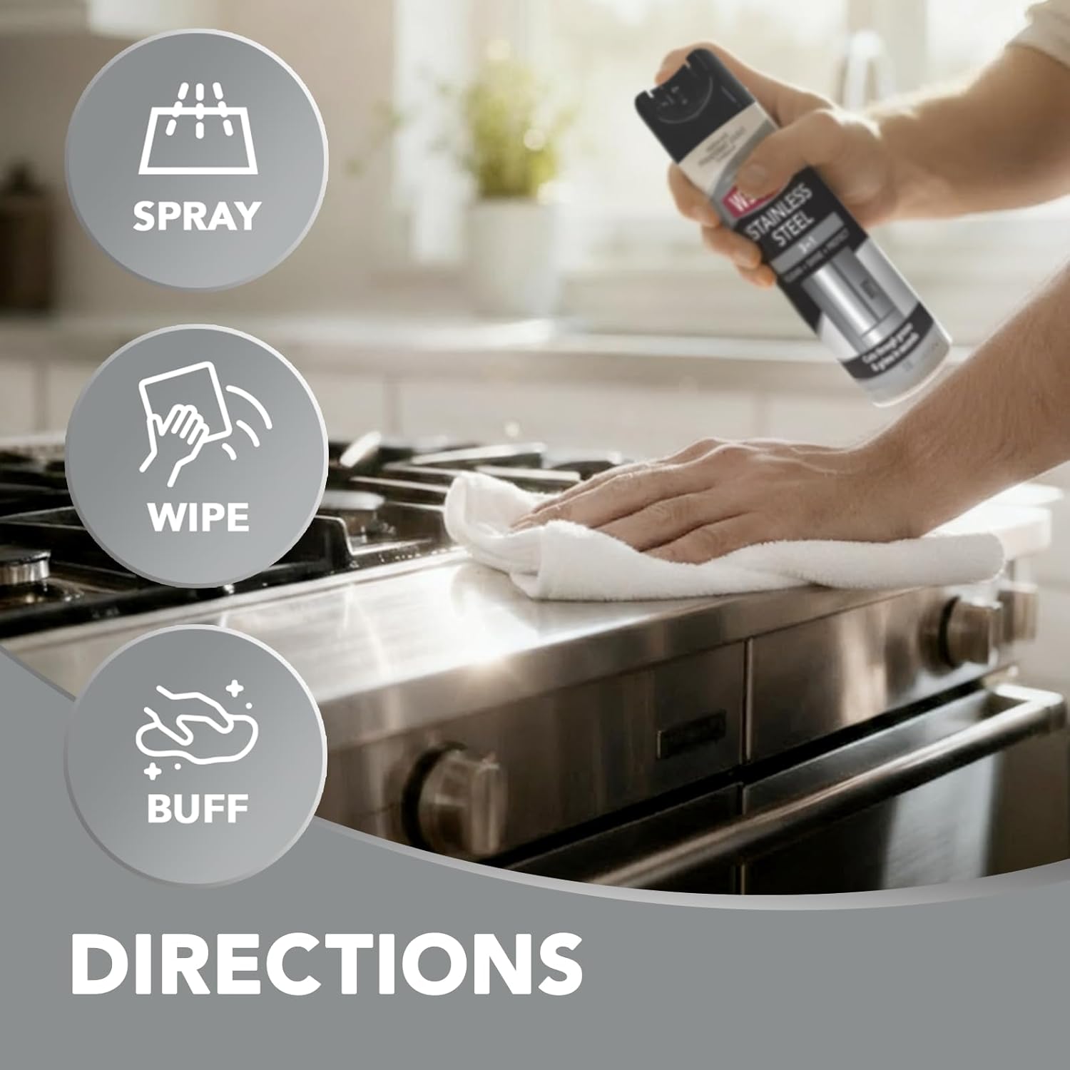 Weiman Stainless Steel Cleaner & Polish – Housewarming Gift for New Homeowners
