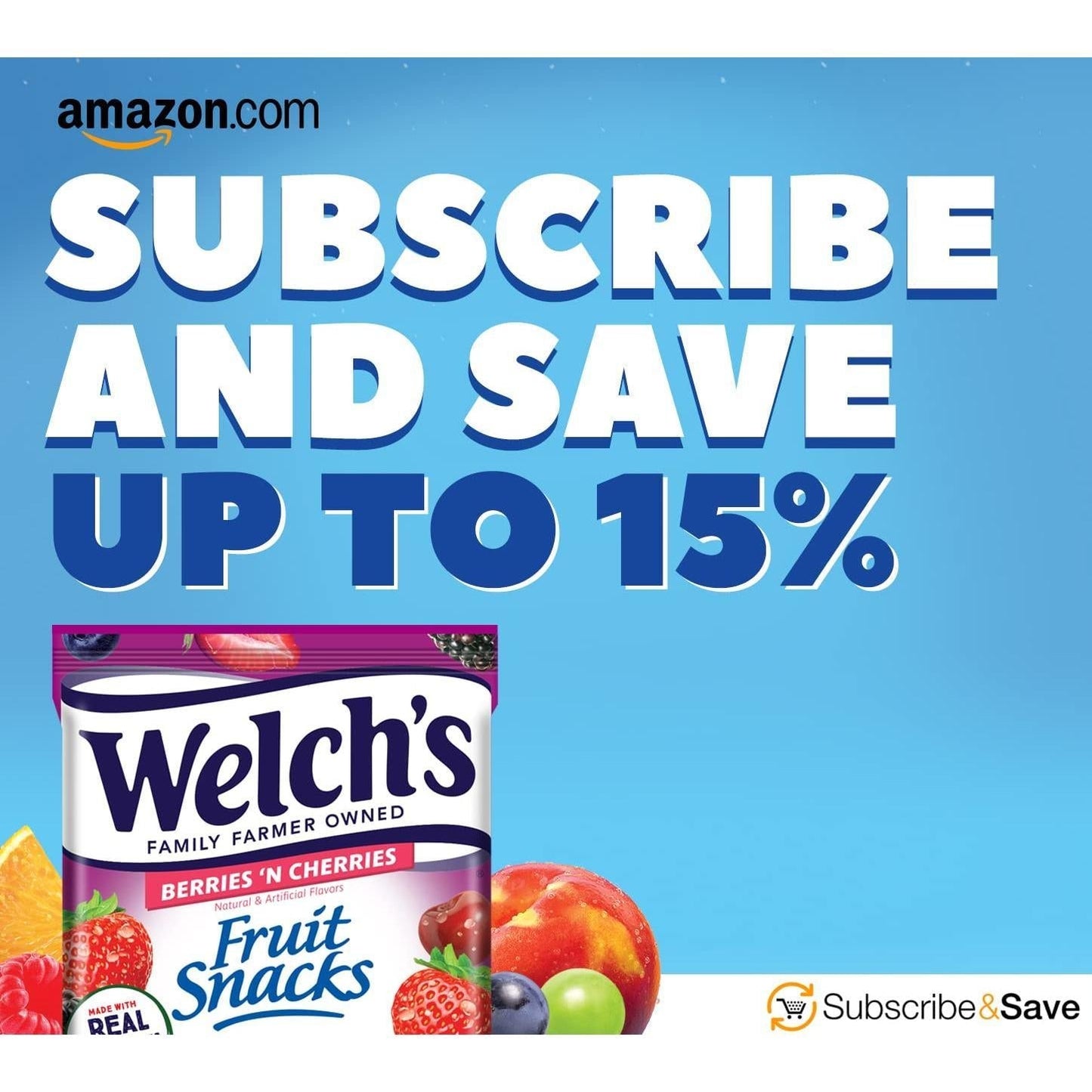 Welch's Fruit Snacks Berries 'N Cherries – Lunchbox Snack Pack for Kids' School Meals, 40 Single-Serve 0.8 oz Bags