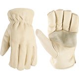Wells Lamont Cowhide Leather Work Gloves, Thoughtful Gift for Contractors, Farmers, and DIYers, Reinforced Palm