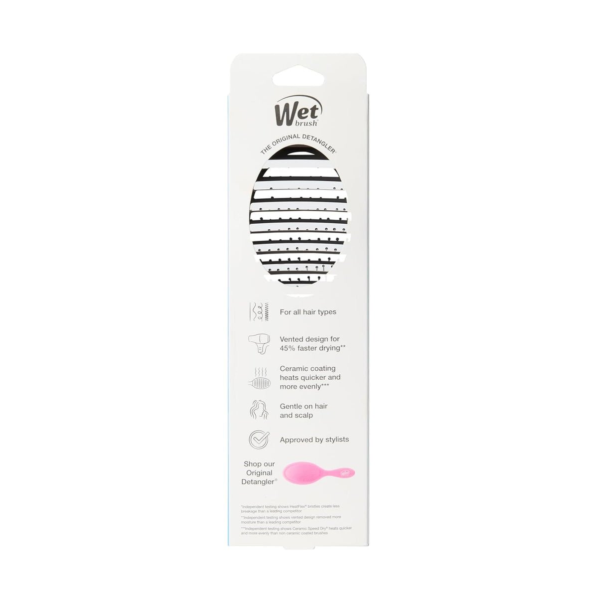 Wet Brush Ceramic Speed Dry Hair Brush – Premium Ceramic Styling Brush for Elevated Vanities, HeatFlex Bristles in Sleek Black Finish