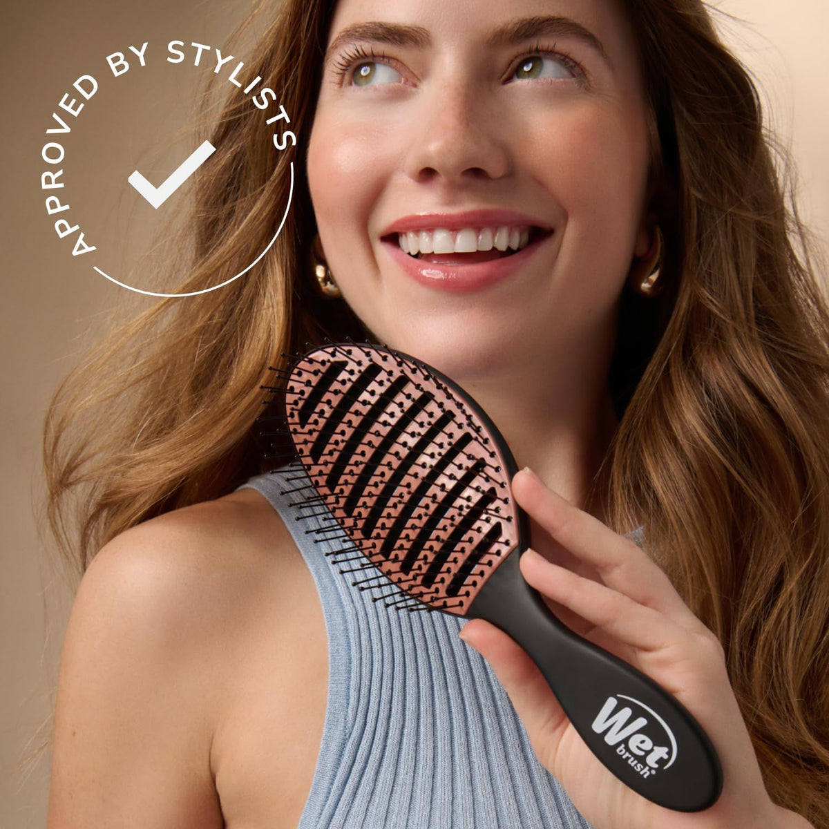 Wet Brush Ceramic Speed Dry Hair Brush – Premium Ceramic Styling Brush for Elevated Vanities, HeatFlex Bristles in Sleek Black Finish