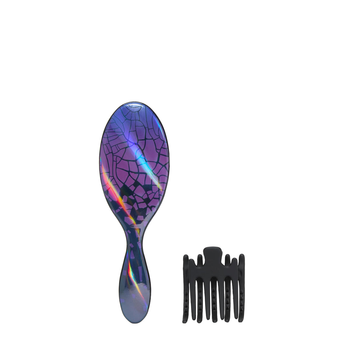 Wet Brush Original Detangler Brush Ghostly Style Kit, Ultra-Soft IntelliFlex Bristles, Detangling Brush Glides Through Tangles For All Hair Types (Wet Dry &amp;amp; Damaged), 1 Hairbrush &amp;amp; 1 Claw Clip