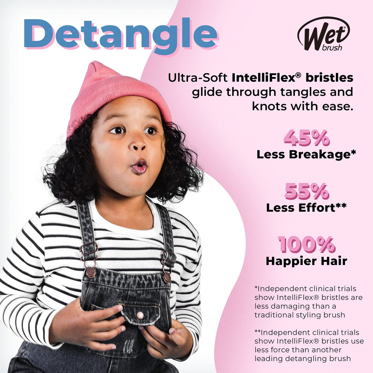 Wet Brush Original Detangler – Clean-Lined Detangling Brush in Neutral and Matte Finishes for an Uncluttered Vanity