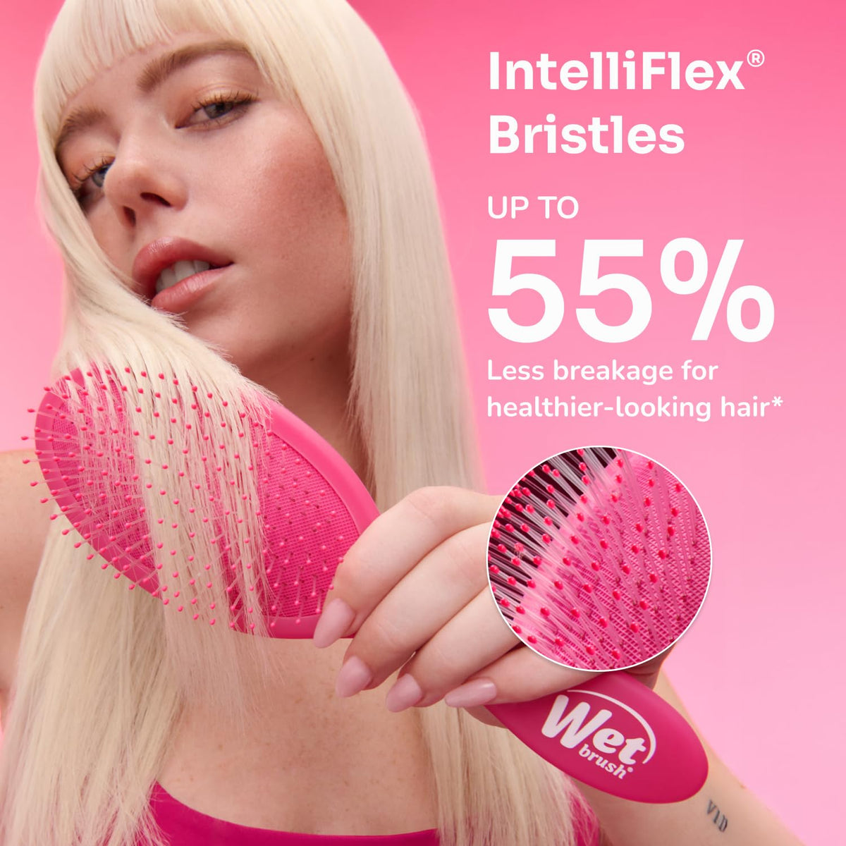 Wet Brush Original Detangler Hair Brush – Understated Single-Tool Solution for Clutter-Free Bathroom Counters
