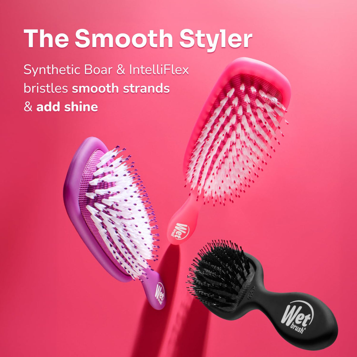 Wet Brush Smooth Styler Hair Brush, Gentle Family Detangler Safe for Older Kids and Parents with Sensitive Scalps