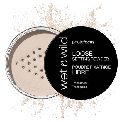 wet n wild Photo Focus Loose Baking Setting Powder, Highlighter Makeup, Fair to Medium &amp;amp; Tan Skin Tones - Translucent