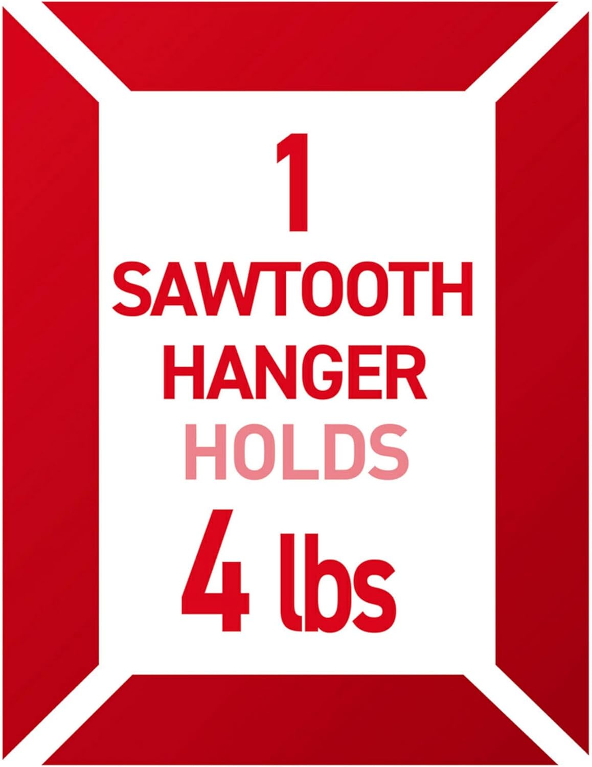 white metal hanger designed specifically for sawtooth-back frames