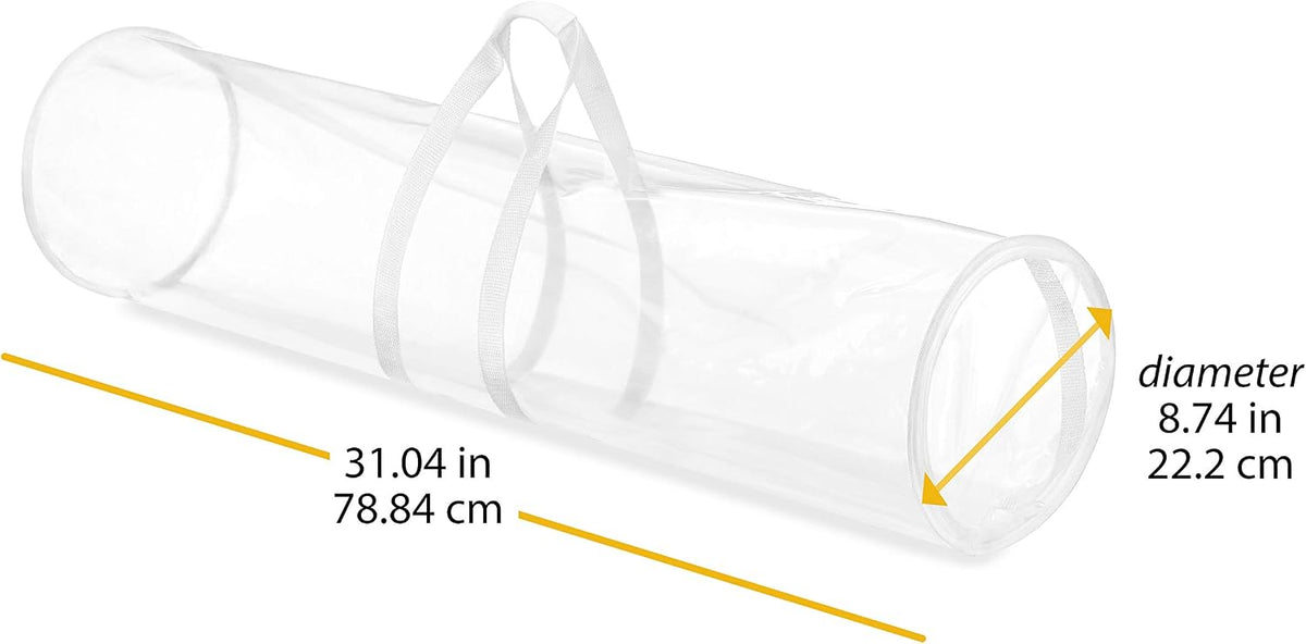 Whitmor Transparent Roll Organizer – Polished Holiday Storage for the Guest Room Closet