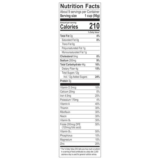 whole grain wheat flakes delivering 38g whole grain per serving
