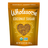 Wholesome Sweeteners 16-Ounce Organic Coconut Sugar – Allergy-Friendly Sweetener for School Lunch Prep and Family Baking