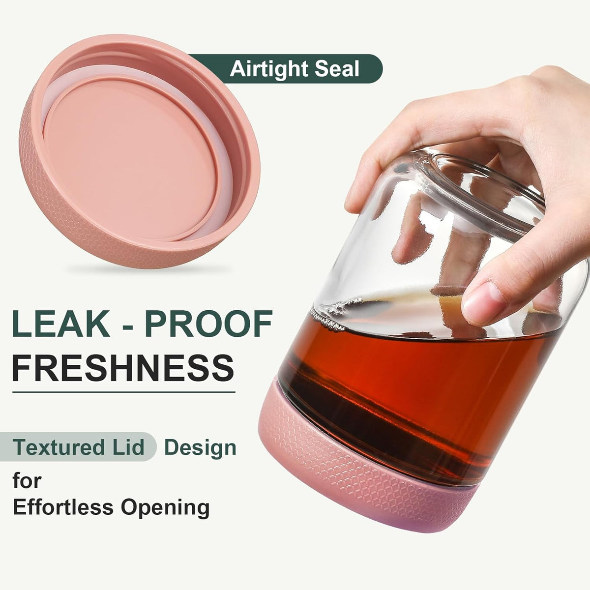 wide-mouth opening for easy scooping, filling, and dishwasher/hand cleaning