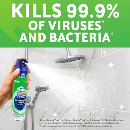 wide-range spray nozzle for fast coverage of large bathroom areas