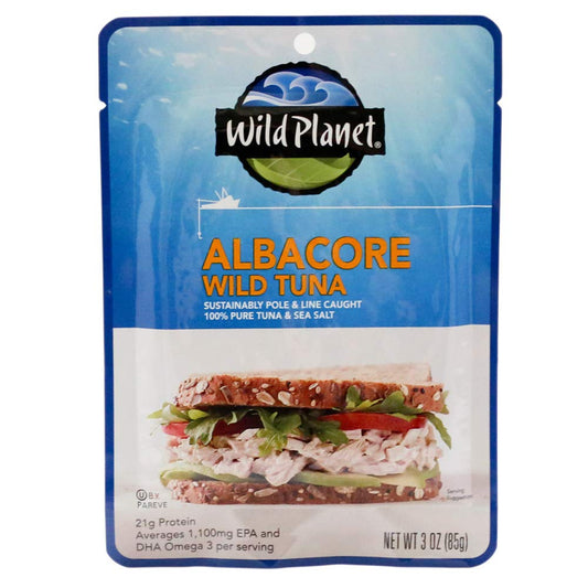 wild-caught albacore tuna sourced via pole-and-line fishing