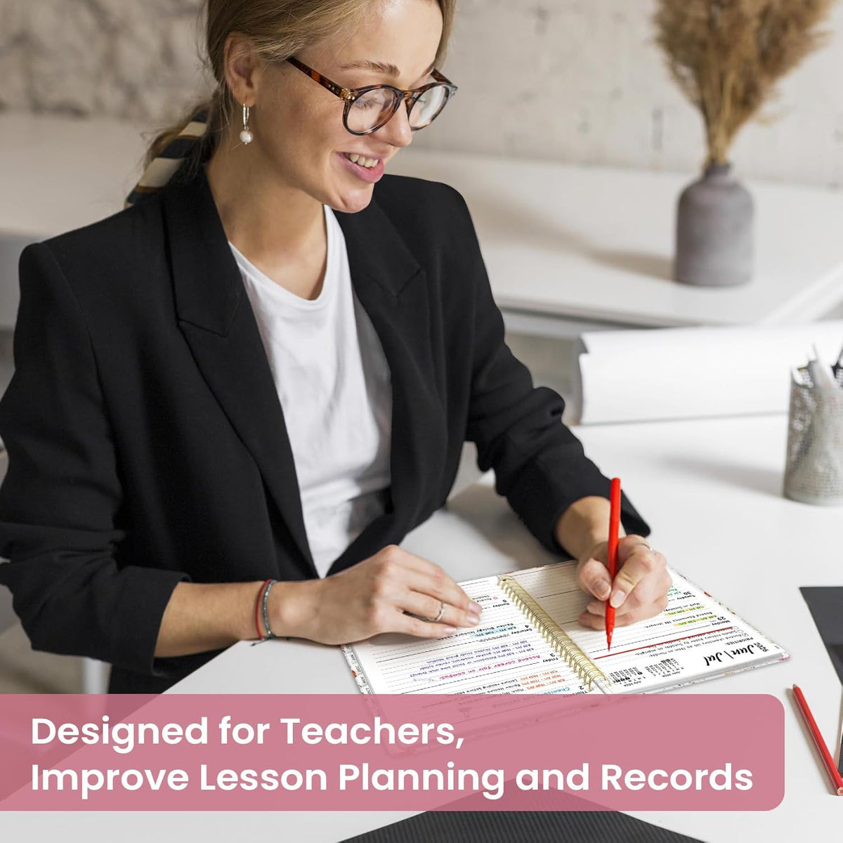 Wildflowers Planner 2026-2027 Jul 2026-Jun 2027 Spiral-Bound Organizer for Teachers Coordinating Lesson Plans, Conferences, and Grading Windows