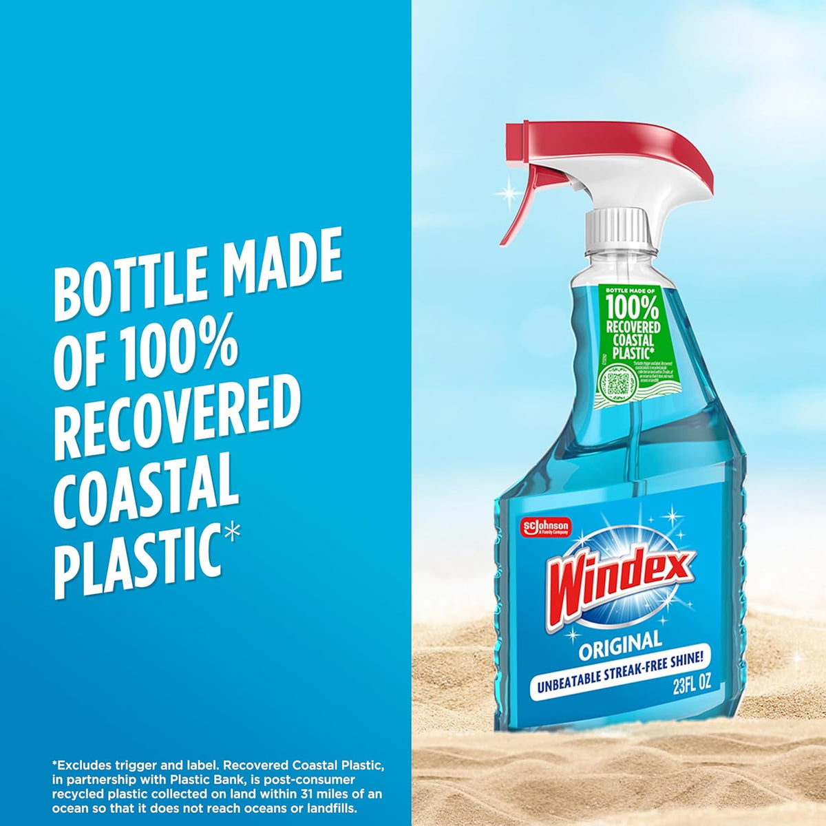Windex Ammonia-Free Spray Bottle – Camping and RV Window Care, Portable Cleaner for Windshields and Glass on the Road