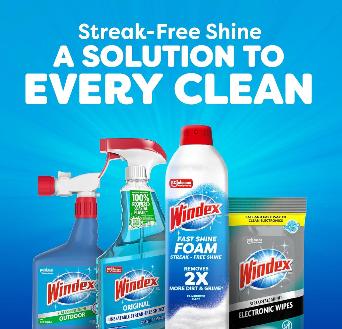 Windex Fast Shine Foam Glass Cleaner – One-Can Solution for an Uncluttered Cleaning Cabinet
