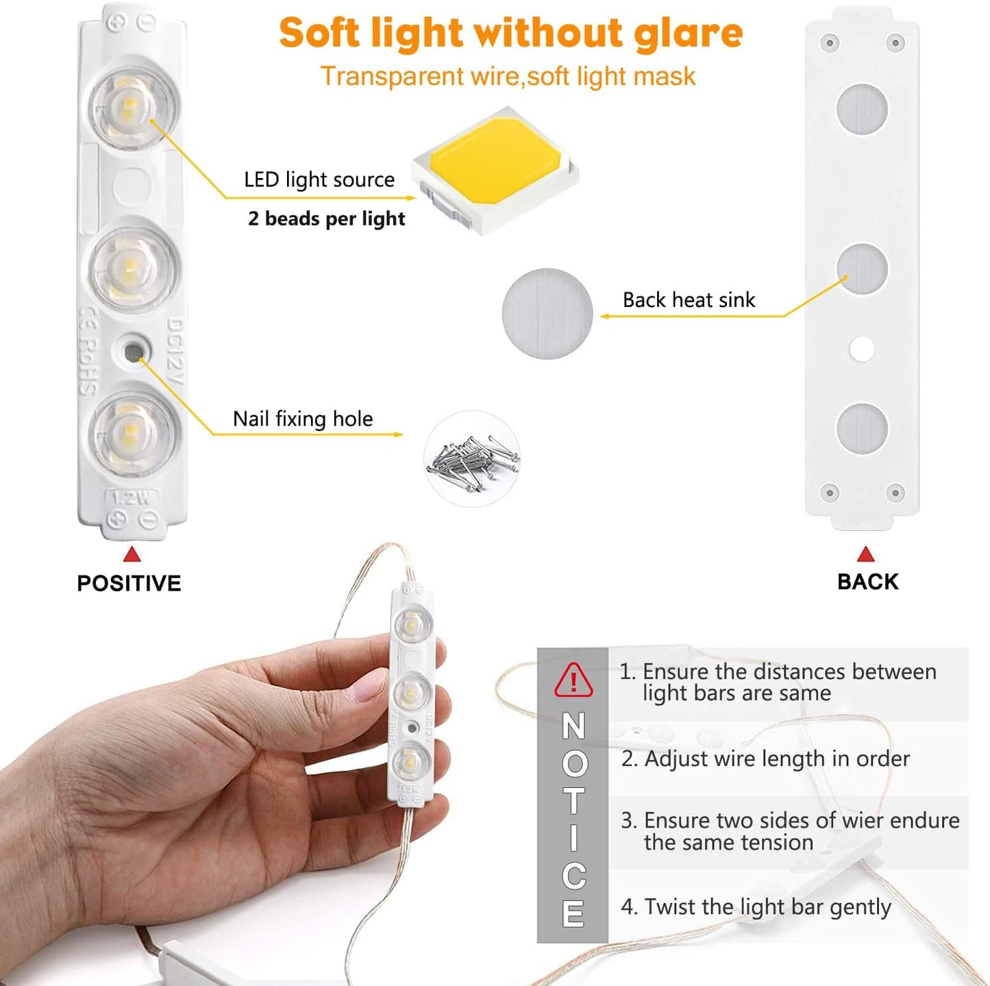 Winees Premium Vanity Light Strip – Designer Hollywood Style Lighting for Elegant Dressing Tables