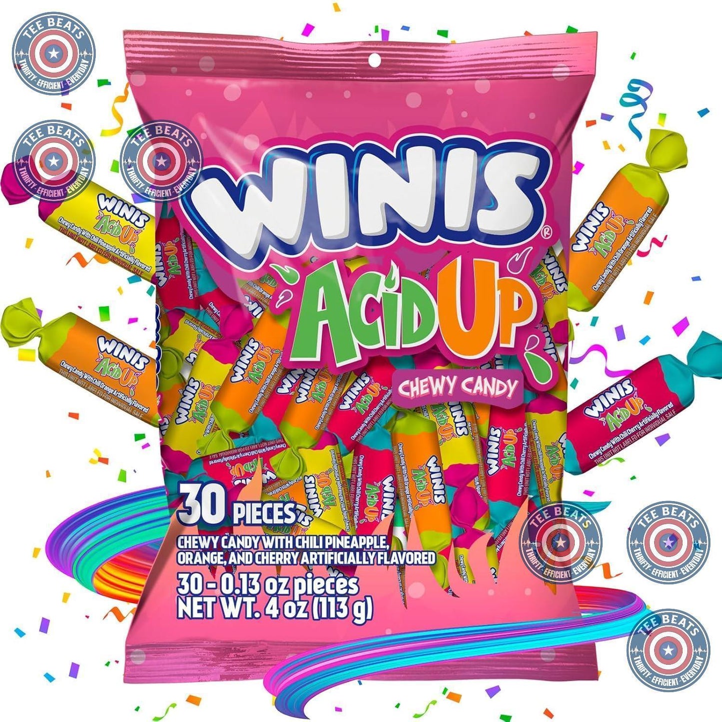 Winis Sour & Spicy Mexican Taffy Variety Bag – Fun Stocking Stuffer and Holiday Gift for Candy Lovers