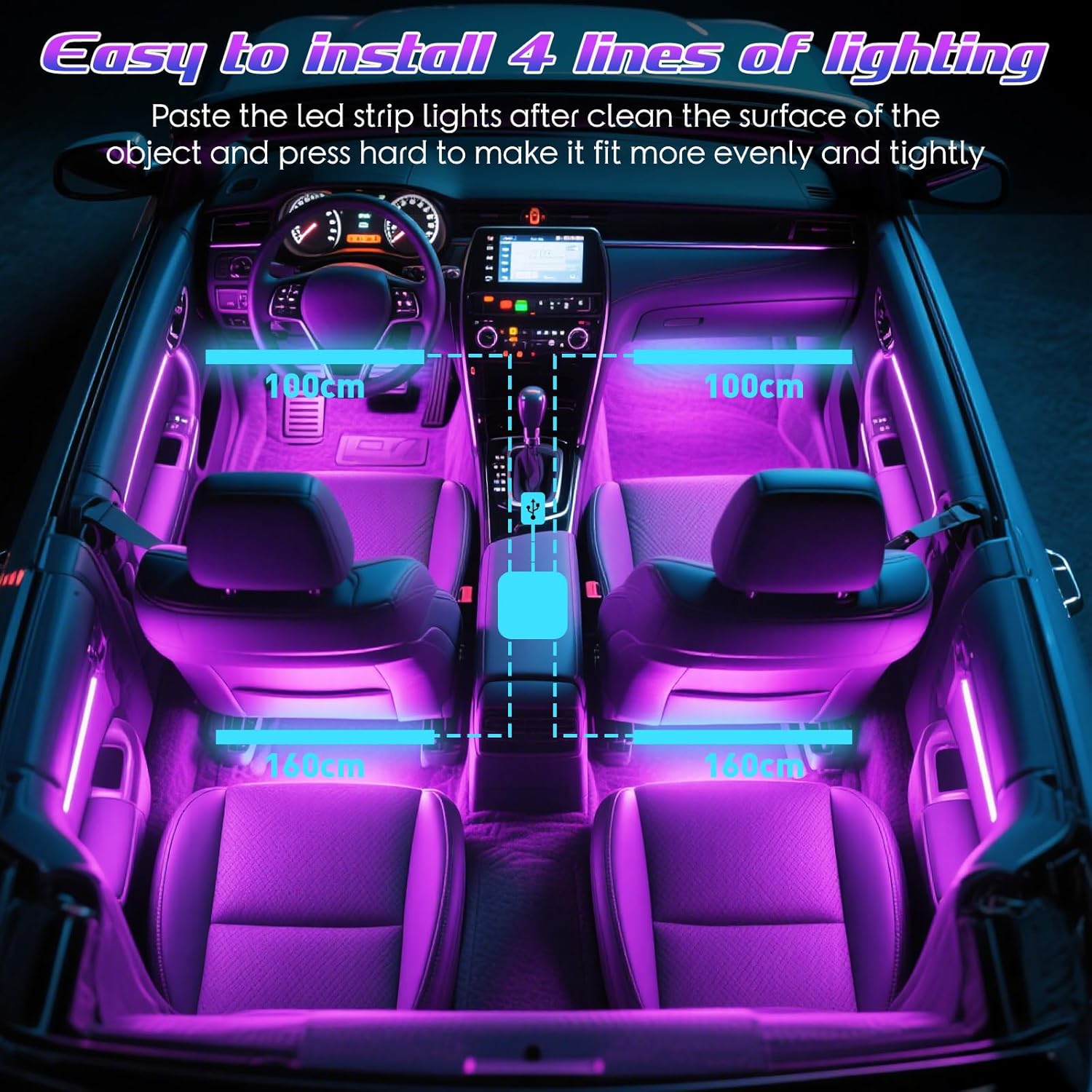 Winzwon Waterproof LED Strip Light – Portable Camping and Tailgating Ambient Light, USB Powered Flexible PVC Strip