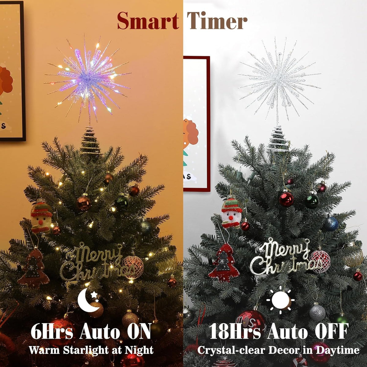 wireless remote control for mode, brightness, and timer changes