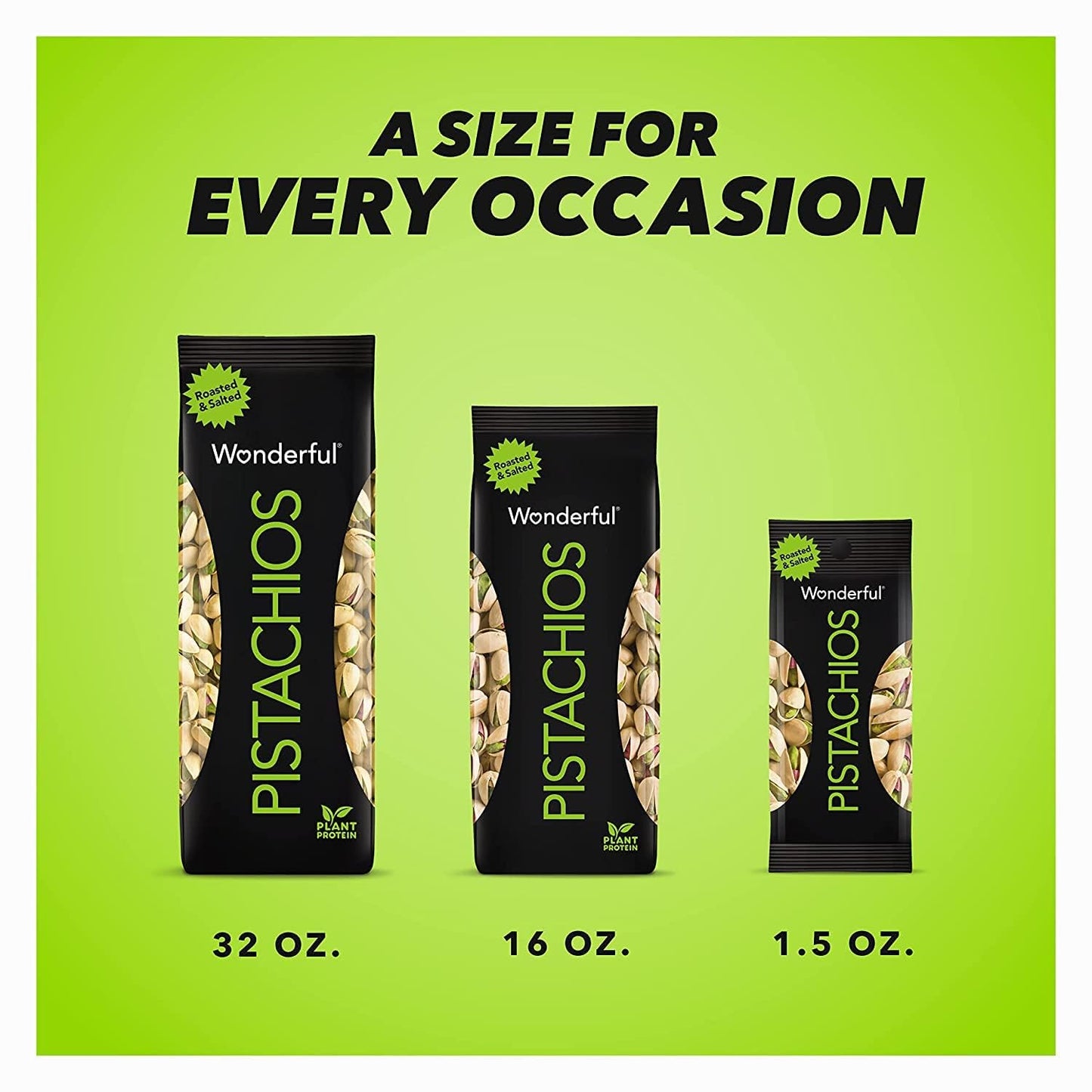 Wonderful Pistachios 1.5oz Single-Serve Bags – Lunchbox-Ready Snack for School and Daycare