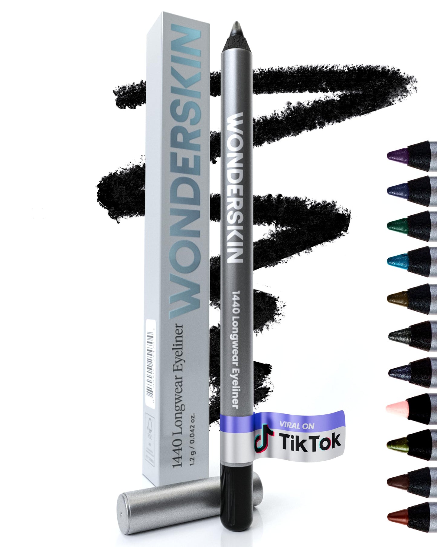 Wonderskin Eyeliner Pencil 3-Pack – Thoughtful Birthday Gift for Her, Waterproof Longwear Eye Makeup Set