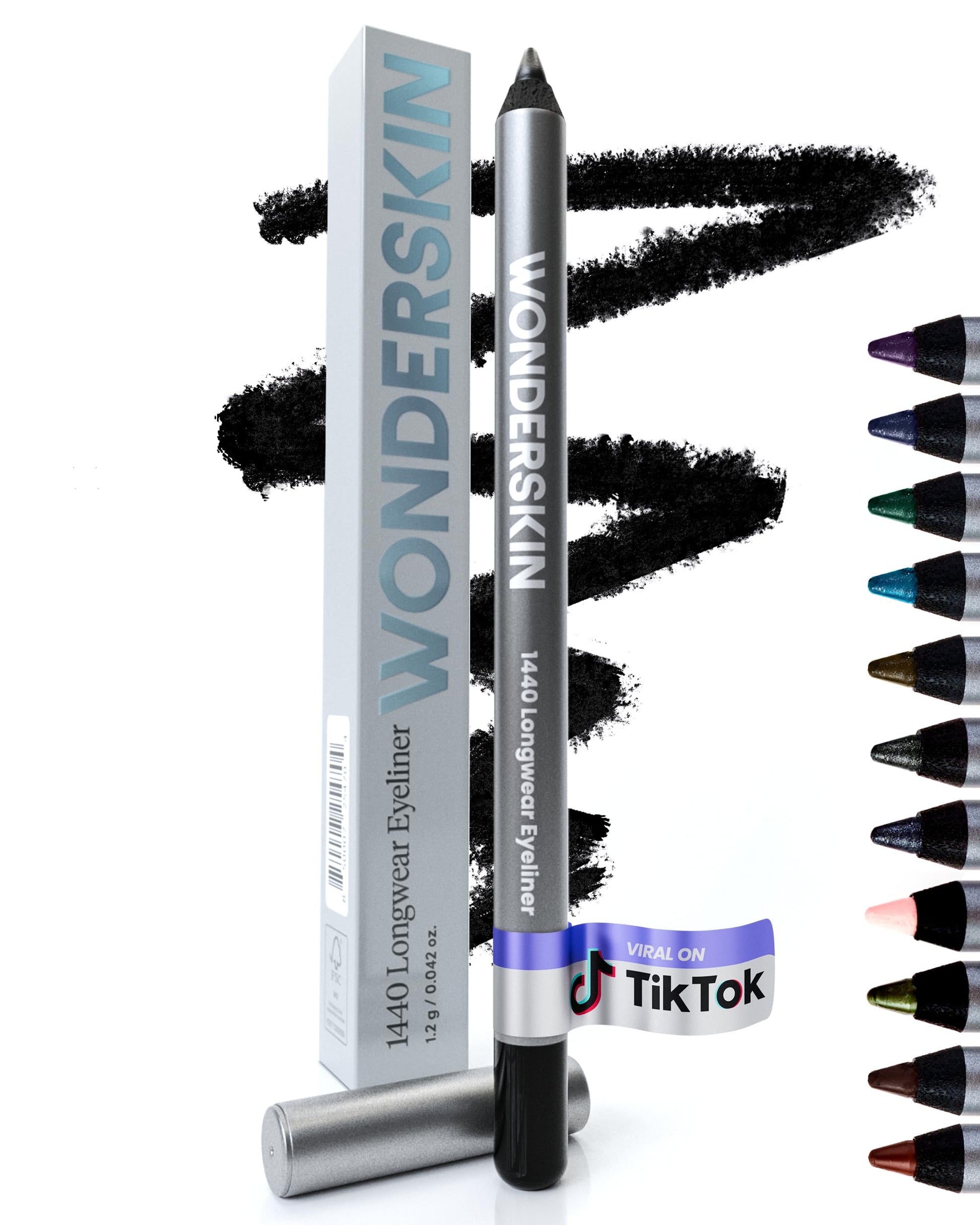 Wonderskin Eyeliner Pencil 3-Pack – Thoughtful Birthday Gift for Her, Waterproof Longwear Eye Makeup Set