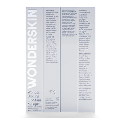 Wonderskin Wonder Blading Lip Stain – Gentle Peel-Off Ritual for a Clean Beauty Self-Care Moment, Cruelty-Free Masque