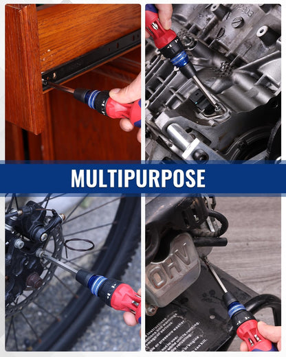 WORKPRO 12-in-1 Ratcheting Screwdriver – Home Office Tool for Remote Workers Tinkering at the Desk