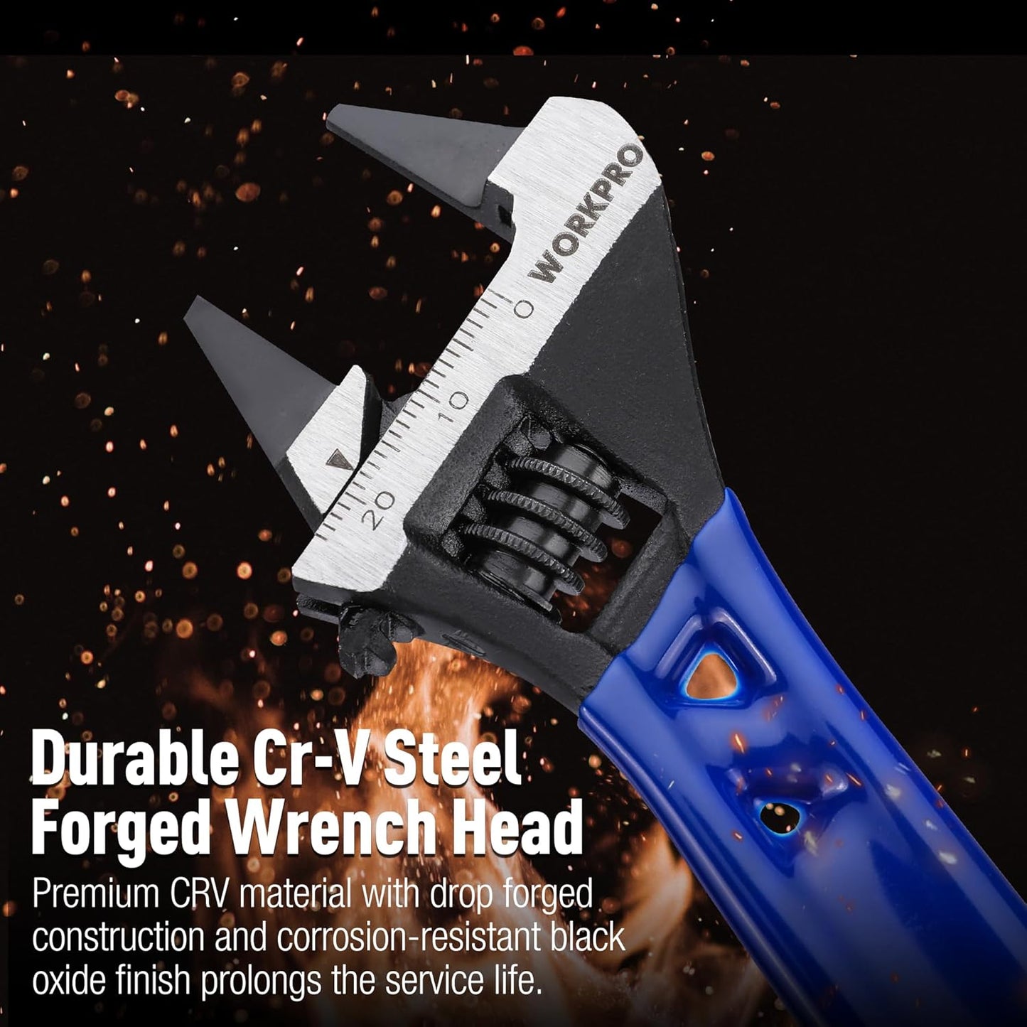 WORKPRO 4-Inch Non-Sparking Stubby Wrench – Safe Tool for Fuel Line and Battery Work in Garages