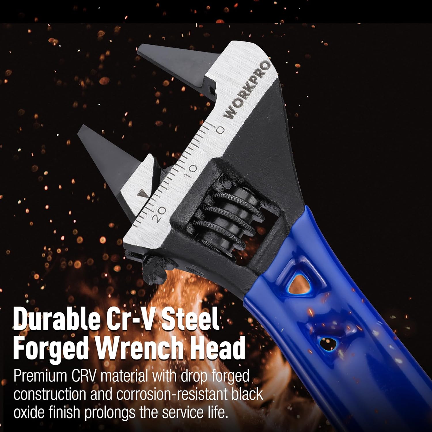 WORKPRO 4-Inch Non-Sparking Stubby Wrench – Safe Tool for Fuel Line and Battery Work in Garages