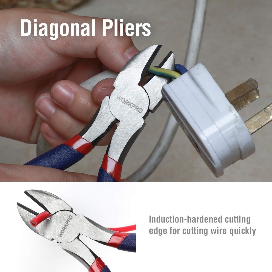 WORKPRO 6-Piece Pliers and Wrench Set – Complete DIY Home Repair Kit for Kitchen, Bathroom, and Garage