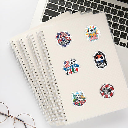 World Cup Football Soccer Stickers 50-Pack – Birthday Gift Pack for Soccer Fans, Kids, Teens & World Cup Party Hosts