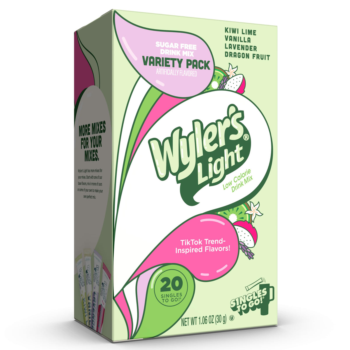 Wyler's Light Drink Mix – Shake-and-Go Water Enhancer for Coffee Shop Work Sessions and Commute Mornings