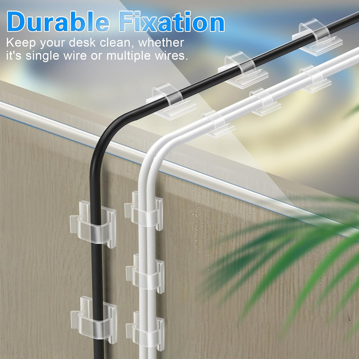 XHF Adhesive Christmas Light Clips for Roofline and Eaves, Outdoor String Light Hooks for Holiday Decorating