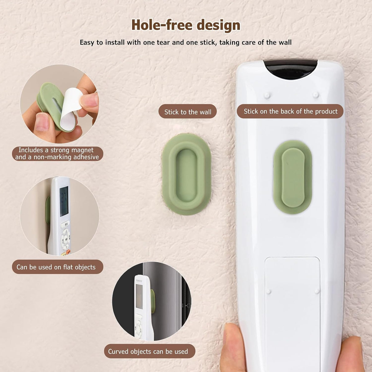 XYOFUN Magnetic Remote Holder - Ultra Slim 0.39 Inch Wall Mount for an Uncluttered Minimalist Home