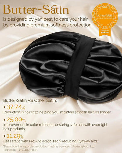 YANIBEST Silk Bonnet for Sleeping – Nightly Hair Protection Ritual for Women, Double Layer Satin Sleep Cap for Curly Hair